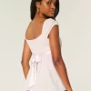 Easy Satin Tie Babydoll Top