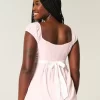 Easy Satin Tie Babydoll Top