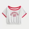 Easy Short-Sleeve Terry Fleece Graphic Sweatshirt