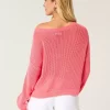 Easy Stitchy Graphic Slouchy Crew Sweater