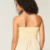 Easy Strapless Crochet Mix Babydoll Top