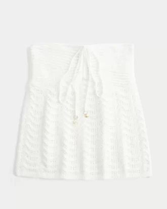 Easy Strapless Crochet-Style Babydoll Top