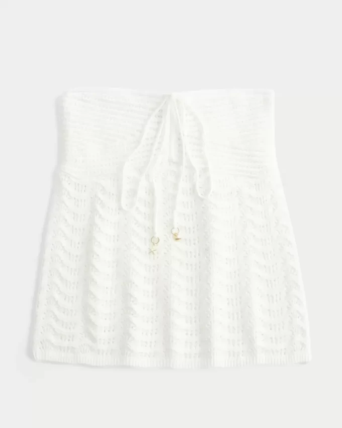 Easy Strapless Crochet-Style Babydoll Top