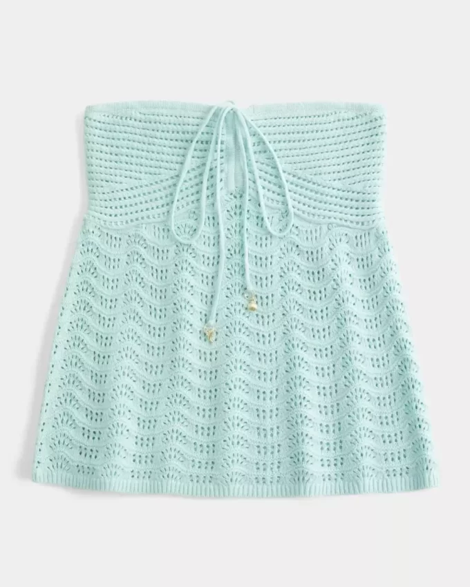 Easy Strapless Crochet-Style Babydoll Top