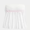 Easy Strapless Smocked Babydoll Top