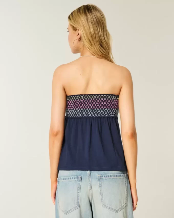 Easy Strapless Smocked Babydoll Top