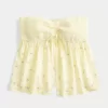 Easy Strapless Smocked Bust Babydoll Top