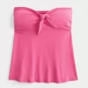 Easy Strapless Tie-Bust Babydoll Top