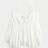 Easy Studded Babydoll Top