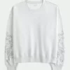 Easy Studded Graphic Crew Sweatshirt