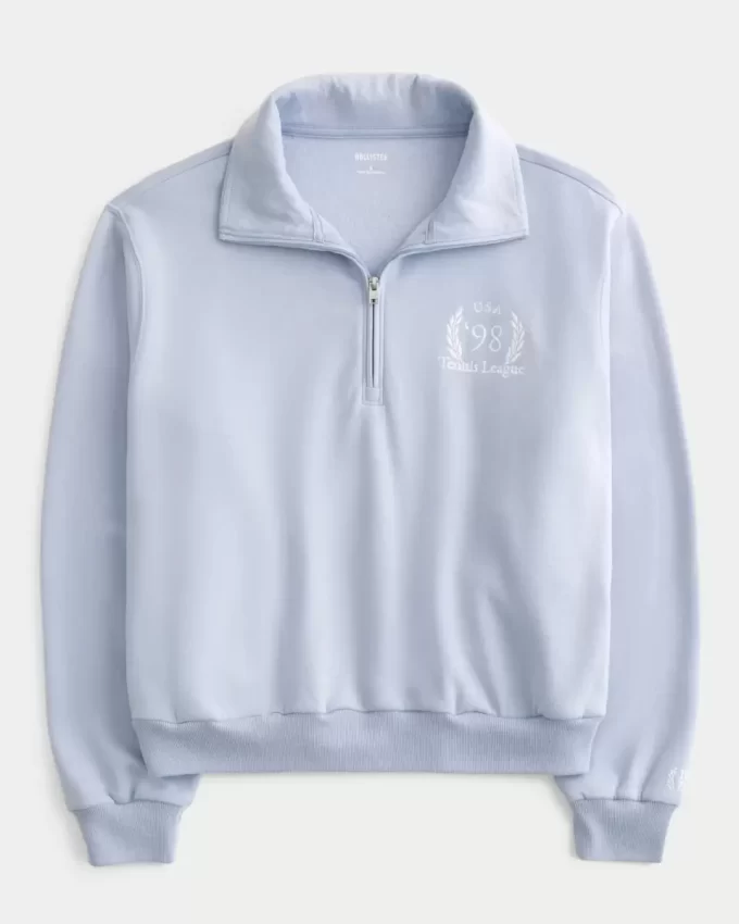 Easy Tennis Graphic Half-Zip Sweatshirt Easy Tennis Graphic Half-Zip Sweatshirt