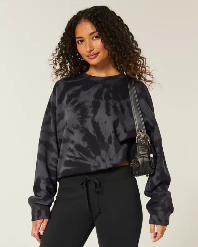 Easy Tie-Dye Pattern Crew Sweatshirt