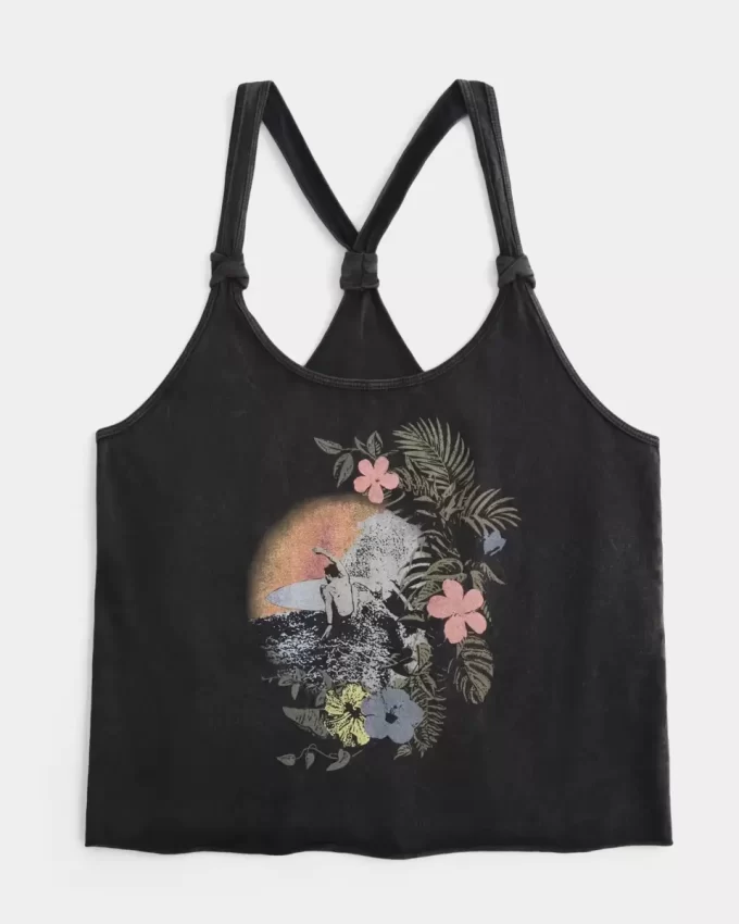 Easy Trend Drop Surf Graphic Tank