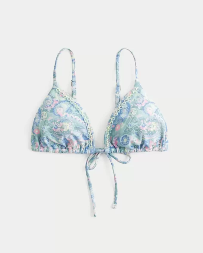 Embellished Triangle Bikini Top