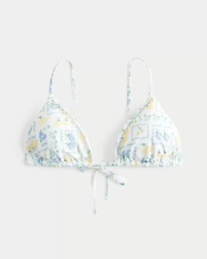 Embellished Triangle Bikini Top