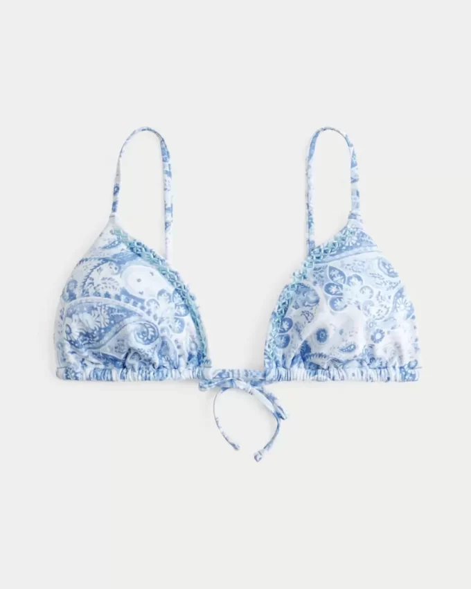 Embellished Triangle Bikini Top