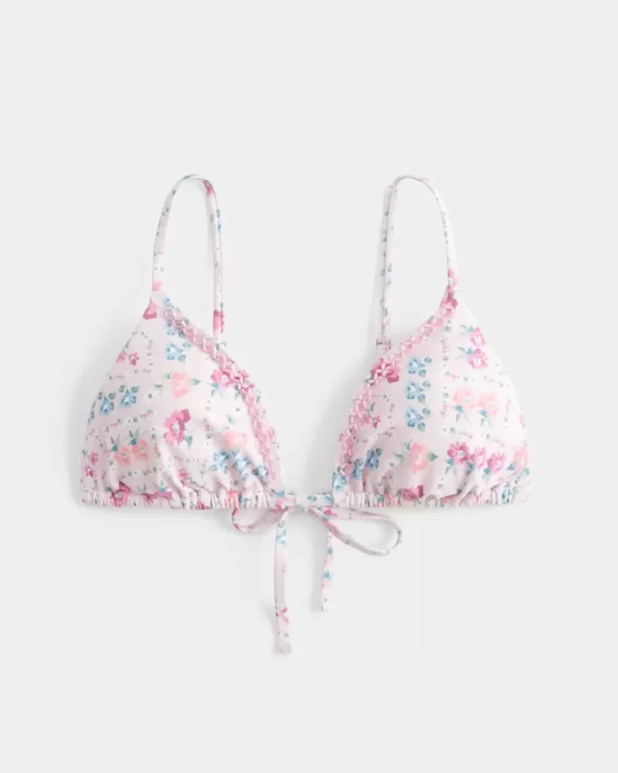 Embellished Triangle Bikini Top