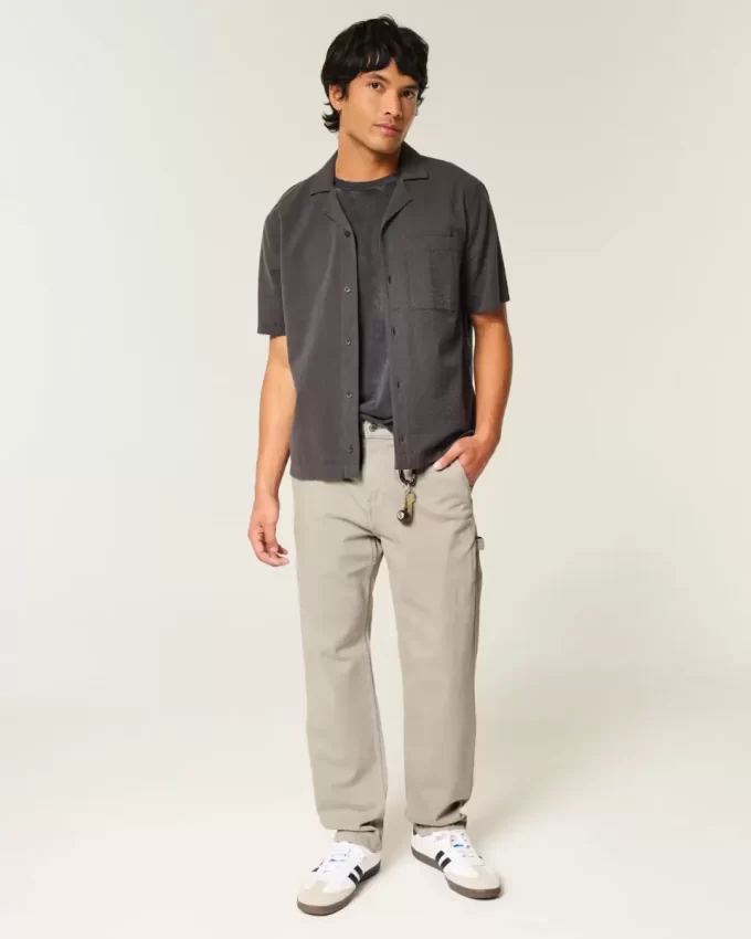 Embroidered Loose Painter Jeans