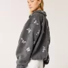 Embroidered Sherpa Fleece Jacket