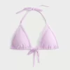 Embroidered Stitch Triangle Bikini Top