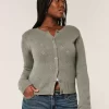 Eyelet Crew Cardigan
