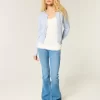 Eyelet Crew Cardigan