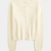 Eyelet Crew Cardigan