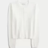 Eyelet Crew Cardigan