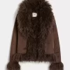 Faux Fur-Lined Faux Shearling Jacket