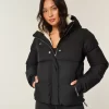Faux Fur-Lined Puffer Jacket