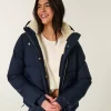 Faux Fur-Lined Puffer Jacket