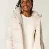 Faux Fur-Lined Puffer Jacket