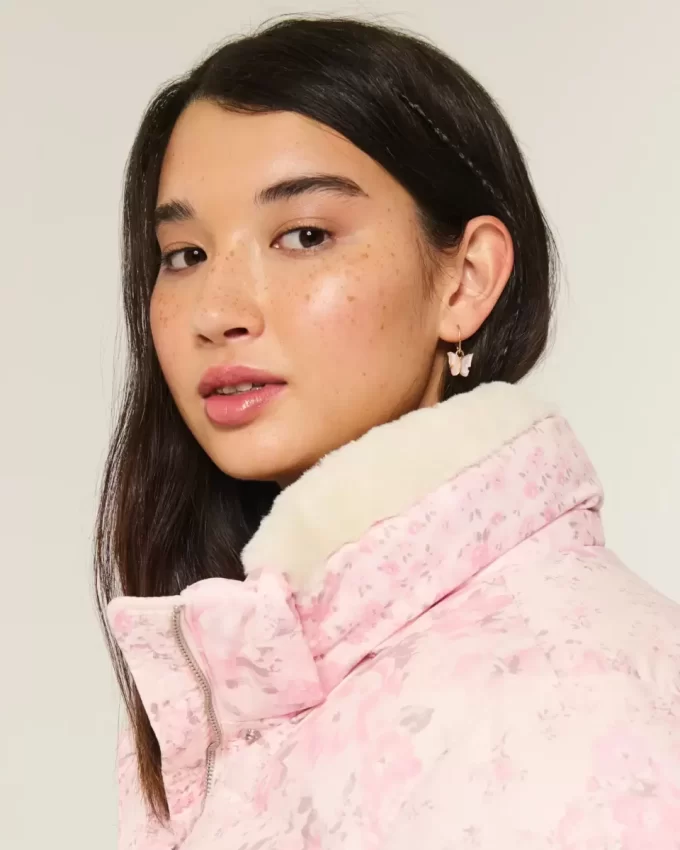 Faux Fur-Lined Puffer Jacket