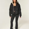 Faux Fur-Lined Puffer Jacket