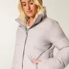 Faux Fur-Lined Puffer Jacket
