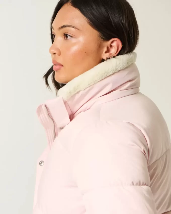 Faux Fur-Lined Puffer Jacket