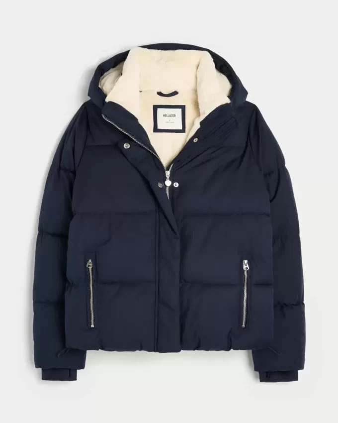 Faux Fur-Lined Puffer Jacket