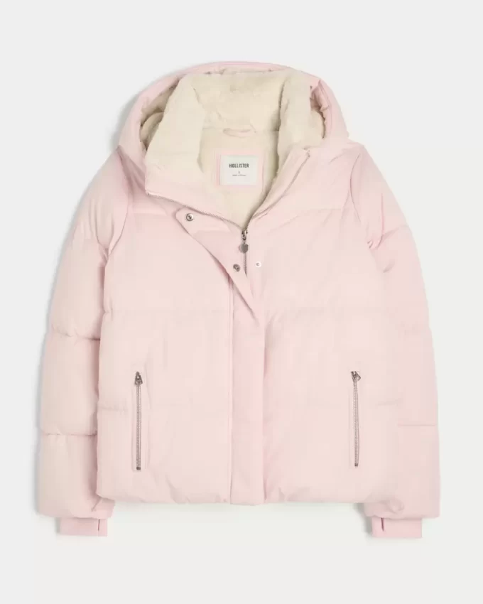 Faux Fur-Lined Puffer Jacket