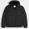 Faux Fur-Lined Puffer Jacket
