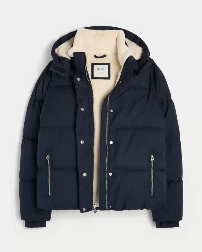 Faux Fur-Lined Puffer Jacket