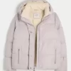 Faux Fur-Lined Puffer Jacket