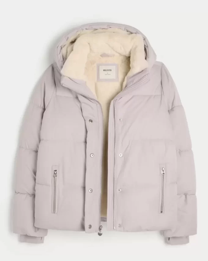Faux Fur-Lined Puffer Jacket