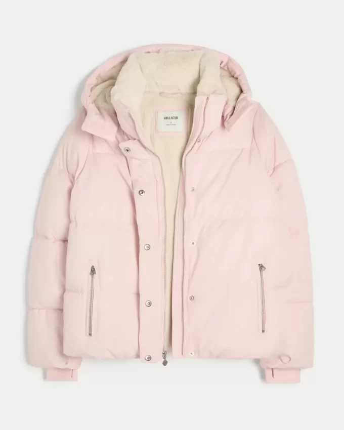 Faux Fur-Lined Puffer Jacket