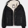 Faux Fur-Lined Puffer Jacket