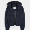 Faux Fur Trim Puffer Bomber Jacket