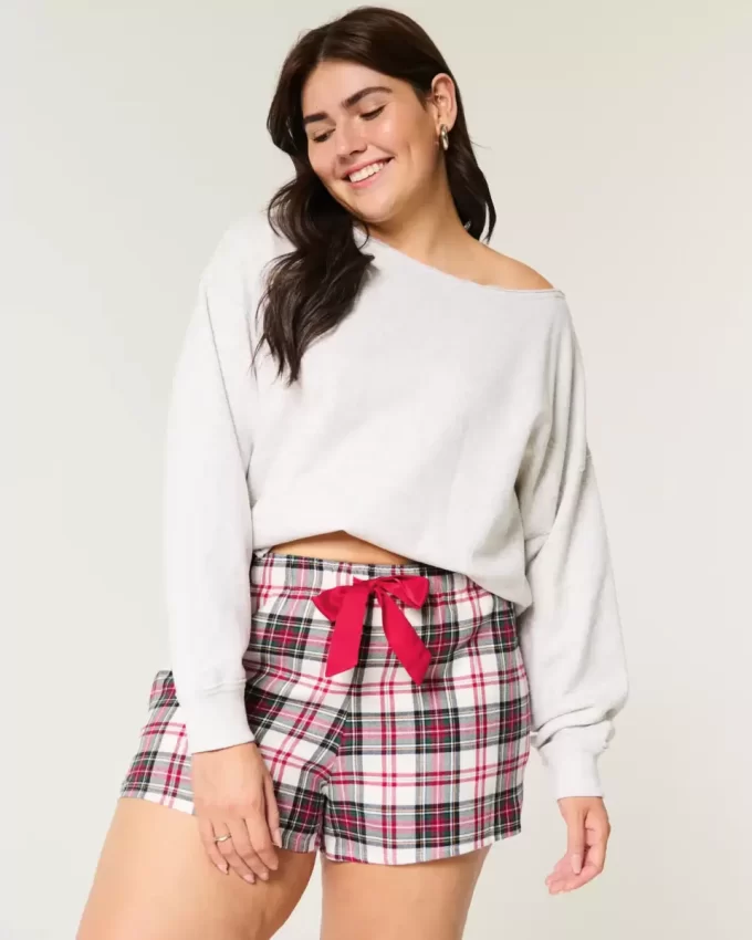 Flannel Tie Shorts