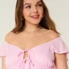 Flutter Sleeve Double-Tie Midi Dress