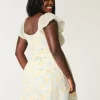 Flutter Sleeve Double-Tie Skort Dress