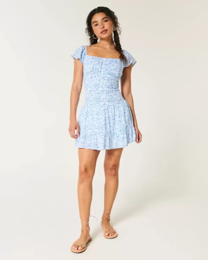 Flutter Sleeve Skort Dress