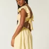 Flutter Sleeve V-Waist Mini Dress